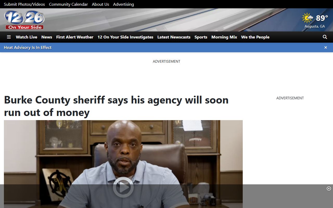 Burke County court docket records WRDW sheriff budget litigation context