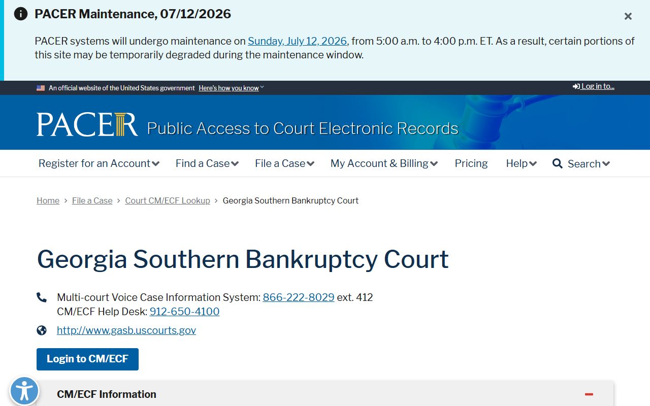 Burke County criminal court records PACER CM ECF lookup source