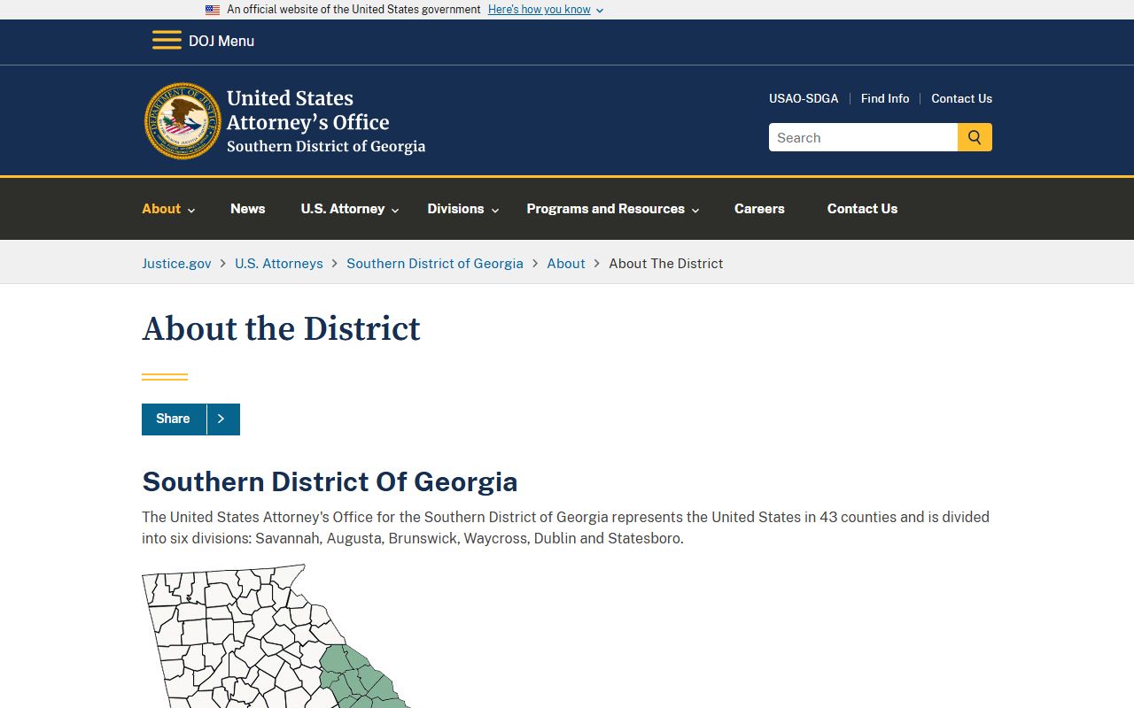 Burke County criminal court records U.S. Attorney Southern District information
