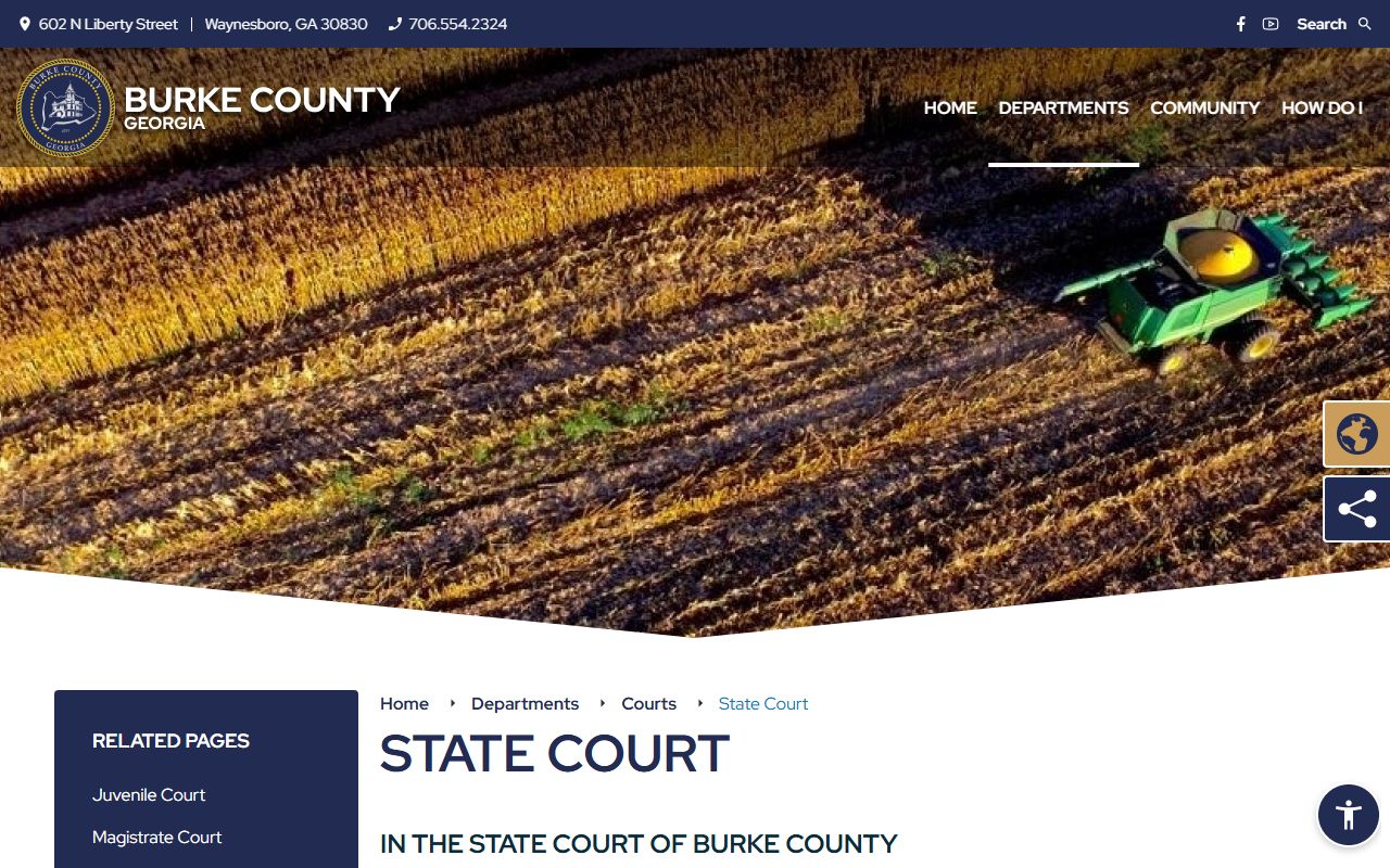 Burke County Court records State Court page