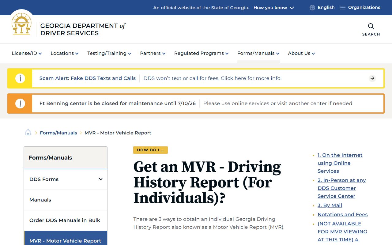 Burke County traffic court records Georgia DDS motor vehicle report information