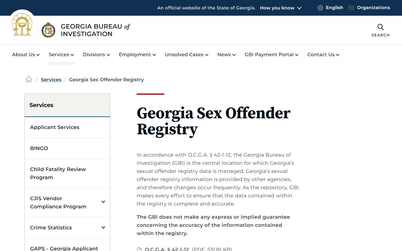 Burke County warrant search GBI registry information source